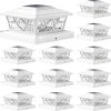 YKLITG 4x4 Post Solar Lights,Solar Post Lights with 2 Modes, 12 Pack White