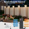 YKLITG 4x4 Post Solar Lights Color Changing with Remote, 12 Pack White