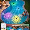 YKLITG Floating Solar Pool Lights, 5.8 Inch IP68 Waterproof Pool Lights with Remote, 9 RGB Color LED Pool Solar Lights with Timer Auto On/Off, Pool Lights for Inground Above Ground Pools Hot Tub Spa