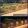 YKLITG LED Fence Lights Solar Powered with Remote 6 Pack, Solar Fence Lights Outdoor Waterproof with Warm/Cool White, RGB Colors, 6H Timer Solar Lights for Fence, Deck, Backyard, Railing,and Wall