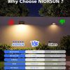 YKLITG LED Fence Lights Solar Powered with Remote 6 Pack, Solar Fence Lights Outdoor Waterproof with Warm/Cool White, RGB Colors, 6H Timer Solar Lights for Fence, Deck, Backyard, Railing,and Wall